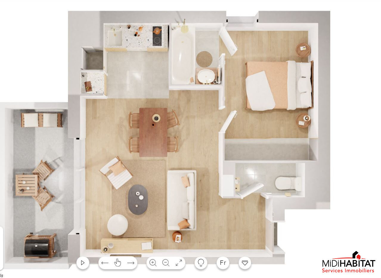 Appartement 2 pièces 39 m² Portet-sur-Garonne