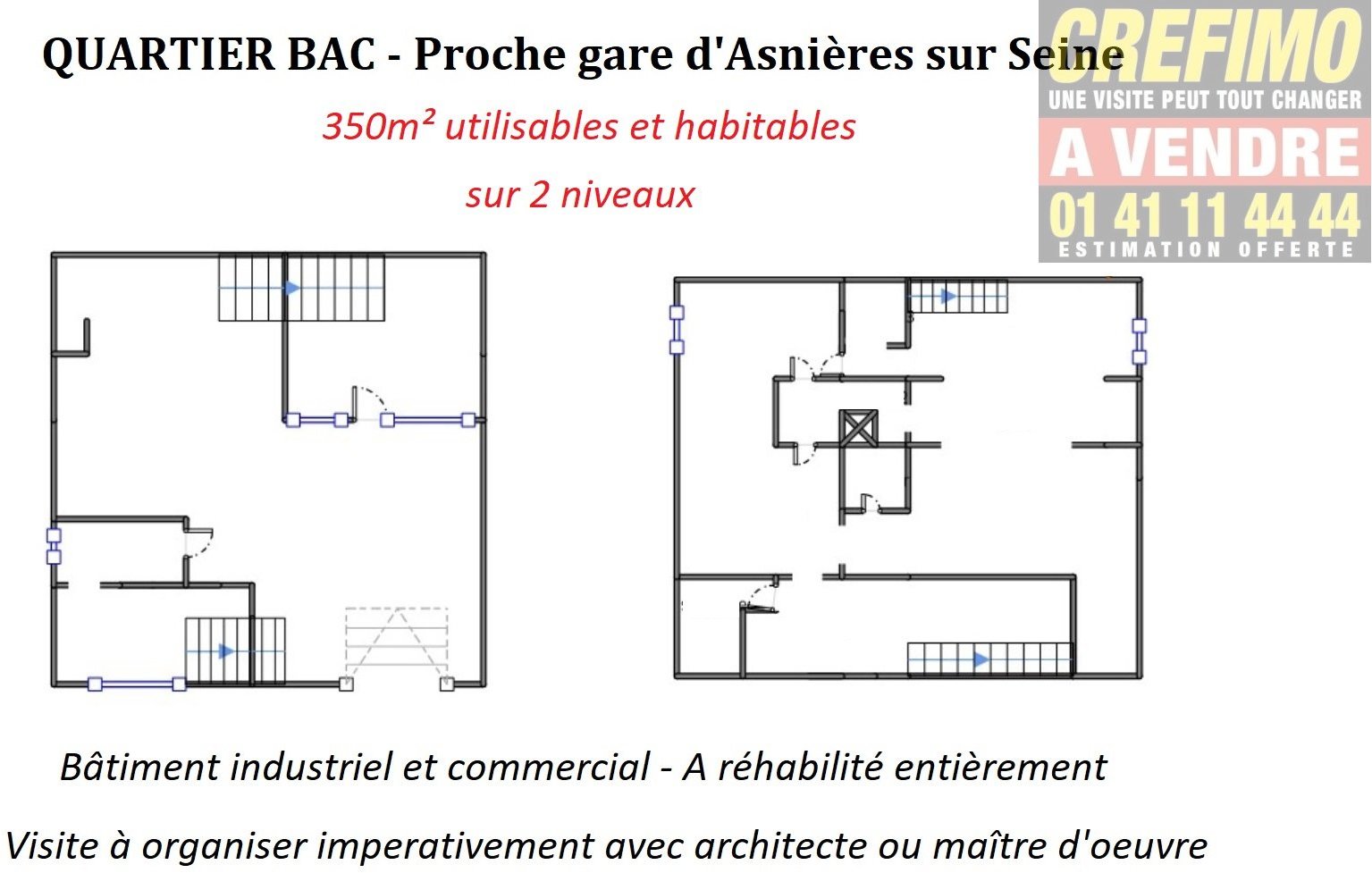 Maison a louer asnieres-sur-seine - 5 pièce(s) - 352 m2 - Surfyn