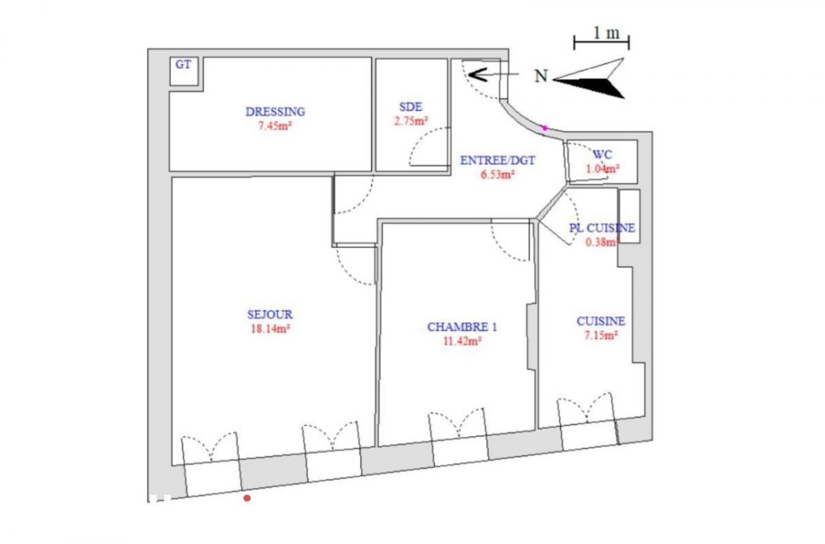 Appartement 2 pièces 54 m² marseille 4eme