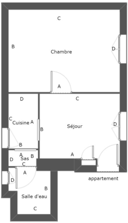 Appartement 2 pièces 32 m² Angers