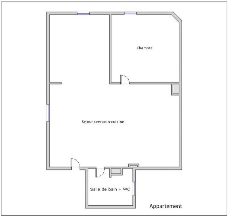 Appartement 2 pièces 22 m²