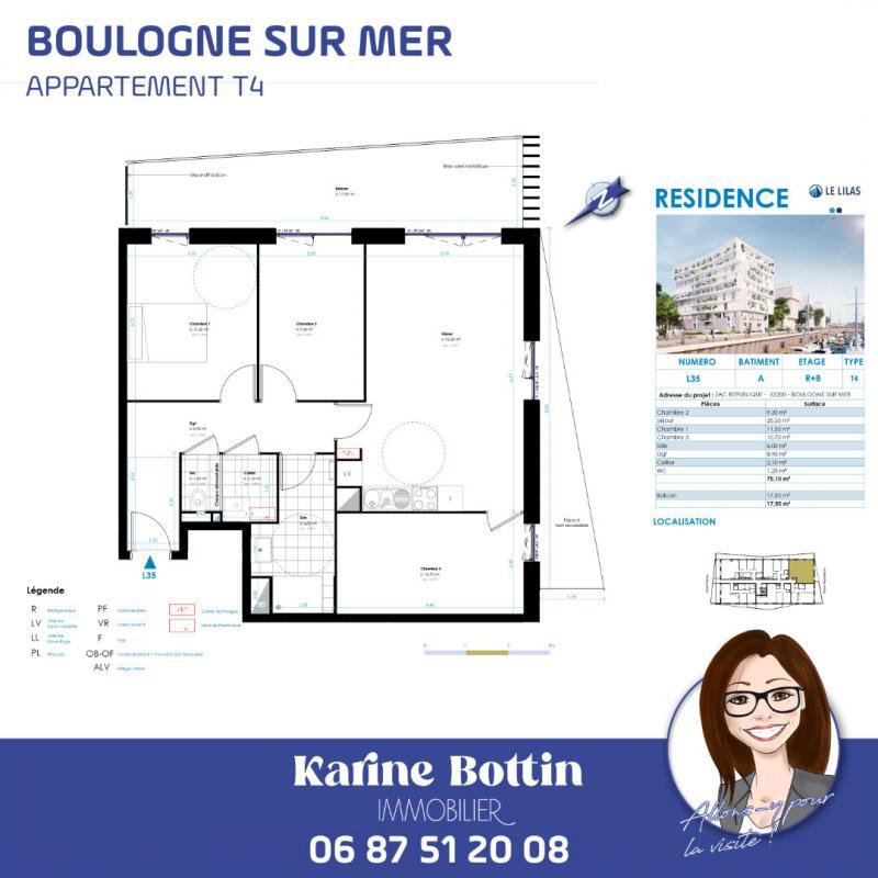 Appartement 4 pièces 75 m² Boulogne-sur-Mer