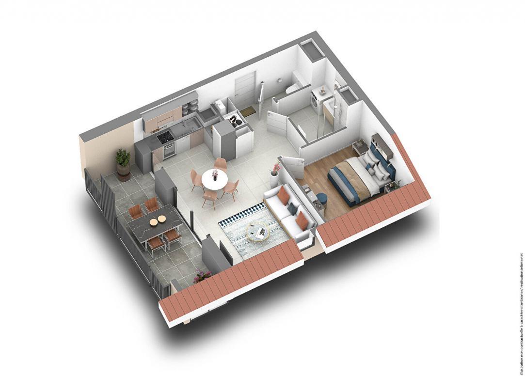 Appartement 2 pièces 46 m² Crozet