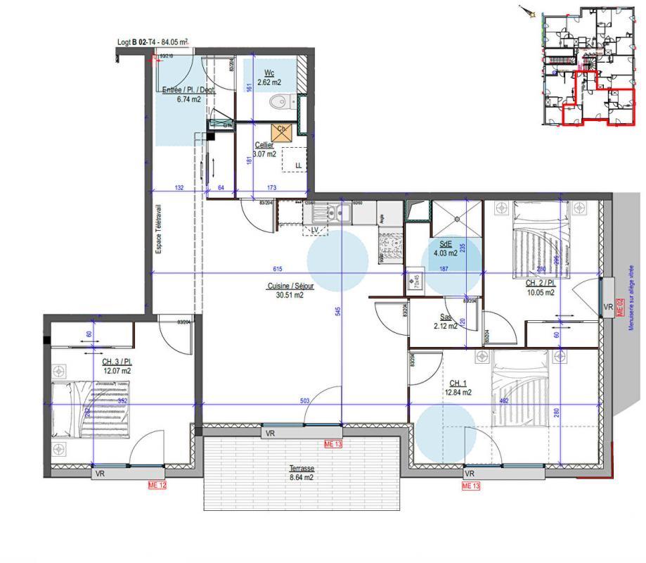 Appartement 4 pièces 84 m² Labège