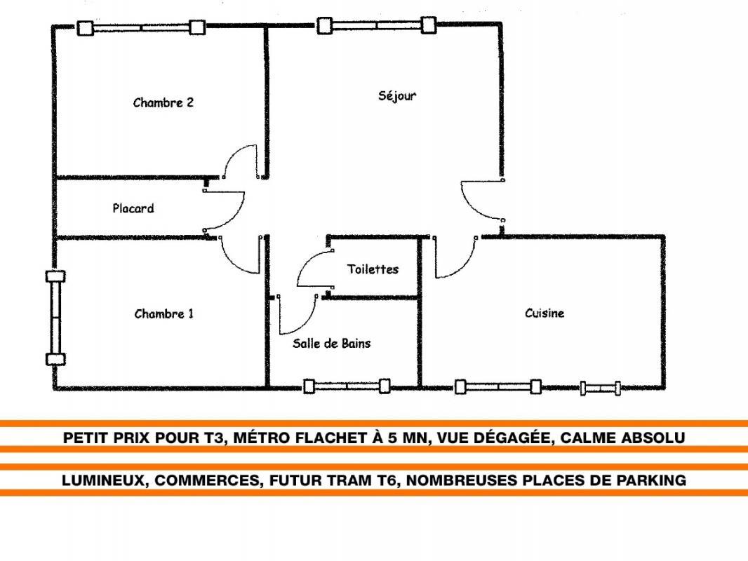 Appartement 3 pièces 55 m² Villeurbanne
