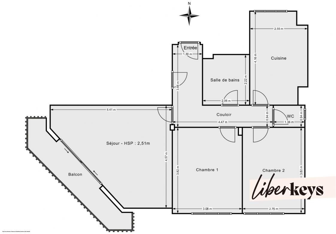 Appartement 3 pièces 66 m² Houilles
