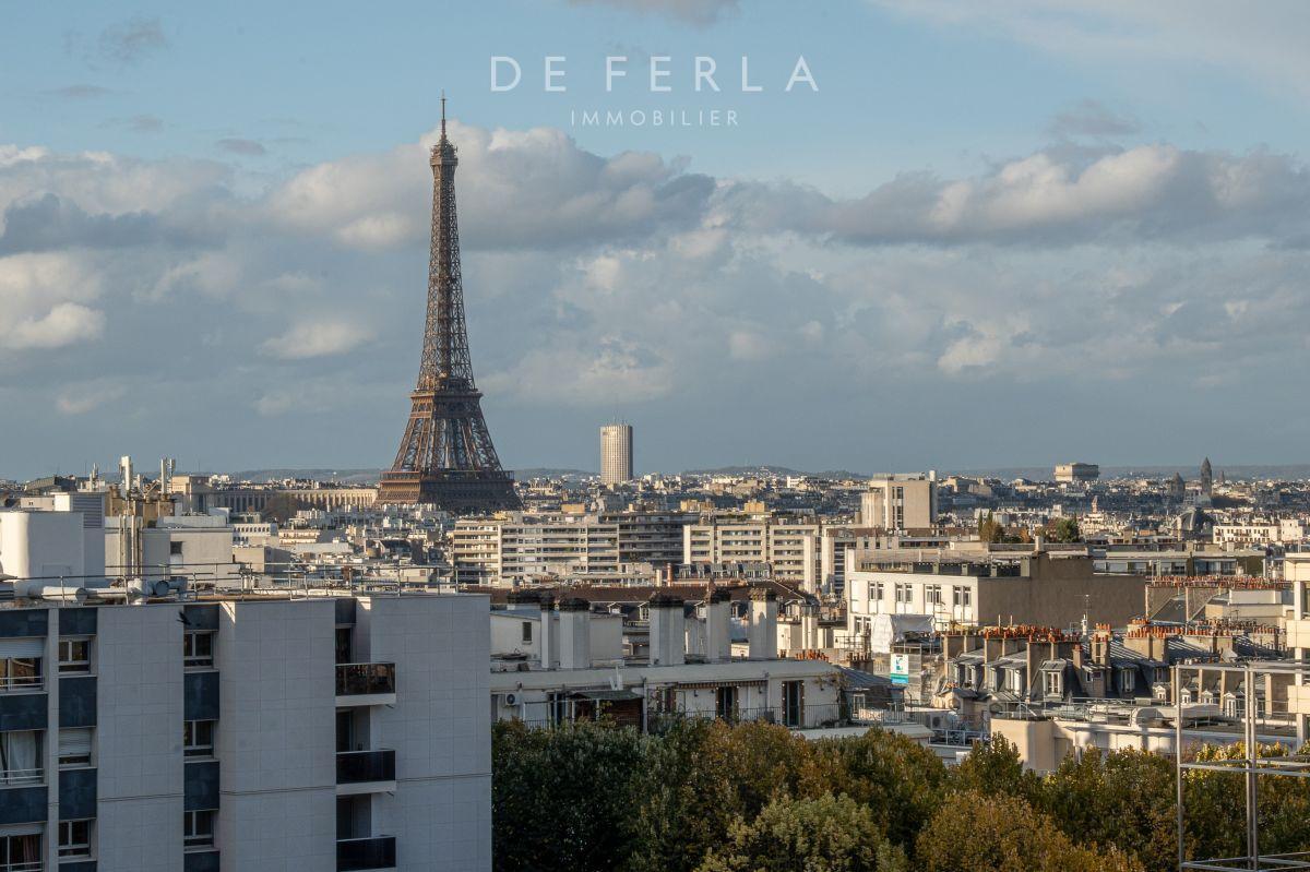 PARIS XV - 2-3 pièces avec balcon et vue Tour Eiffel