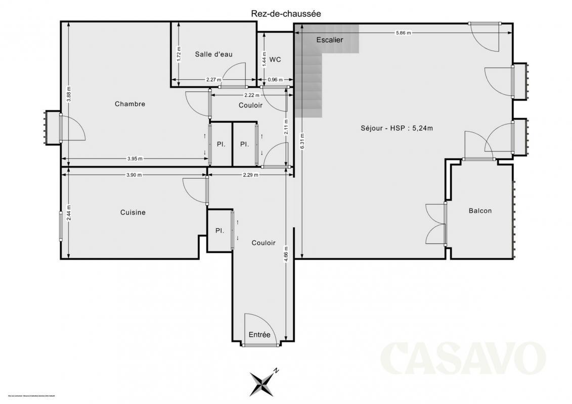 Appartement a louer cergy - 5 pièce(s) - 115 m2 - Surfyn