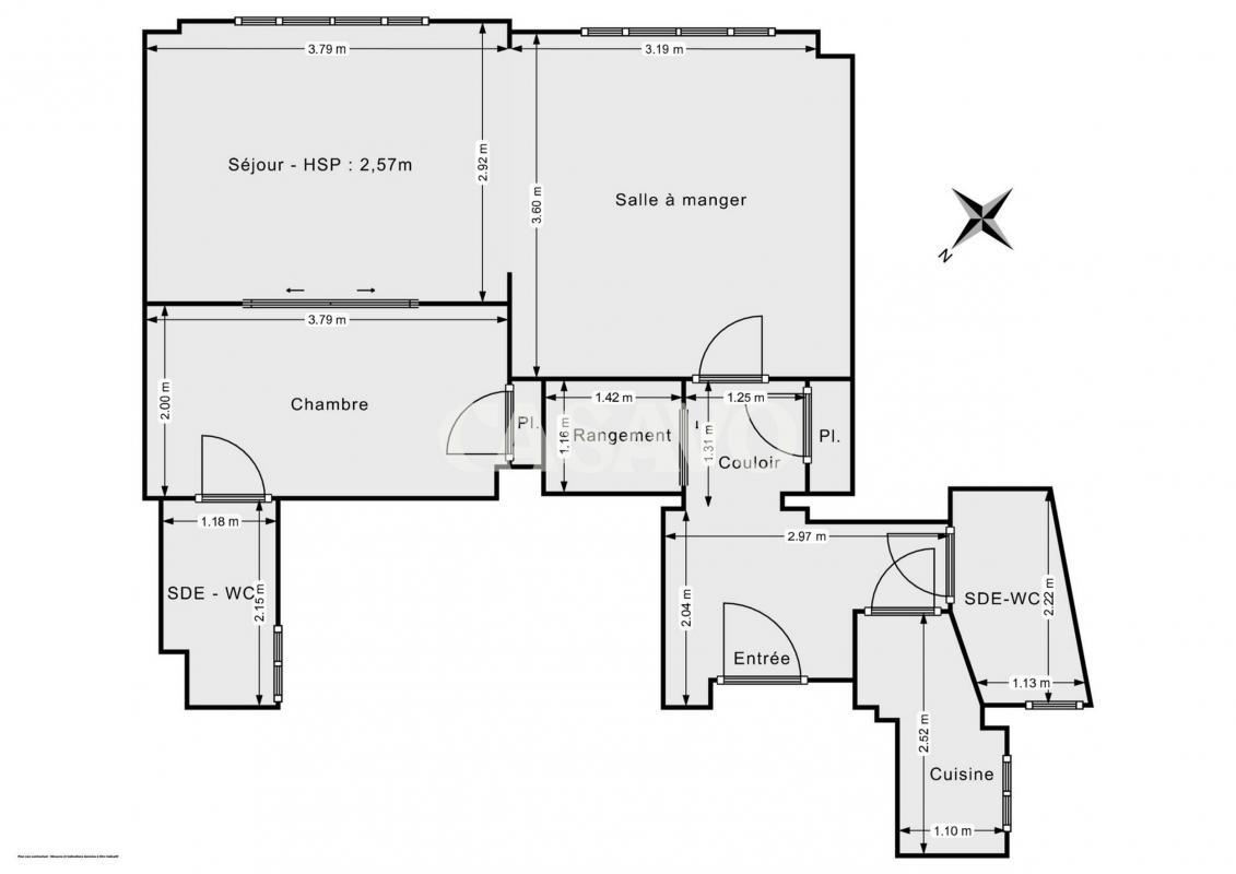 Appartement a louer paris-8e-arrondissement - 2 pièce(s) - 47 m2 - Surfyn