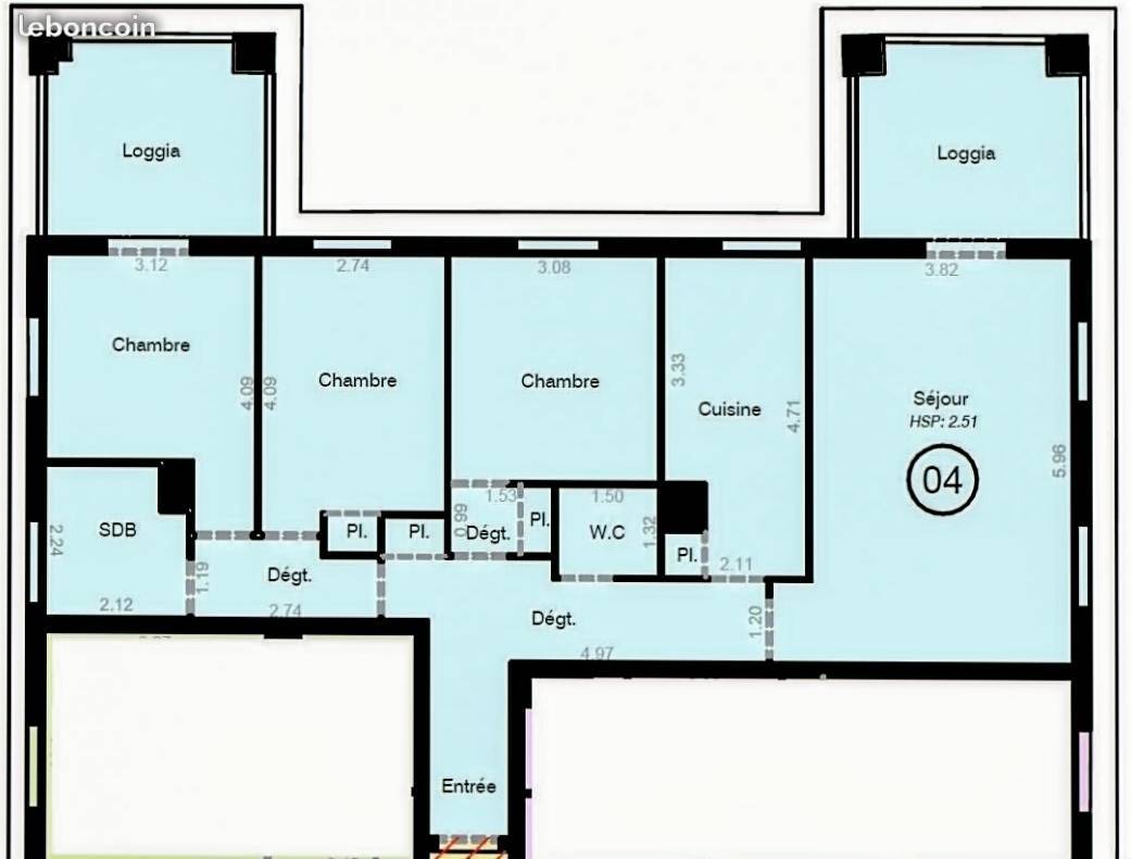 Appartement 4 pièces 87 m² Bussy-Saint-Georges
