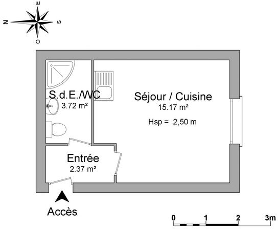 Appartement a louer bois-colombes - 1 pièce(s) - 21 m2 - Surfyn