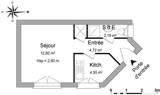 Appartement a louer malakoff - 1 pièce(s) - 24 m2 - Surfyn