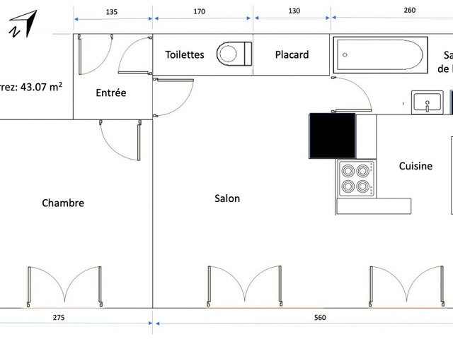 Appartement a louer bagneux - 2 pièce(s) - 43 m2 - Surfyn