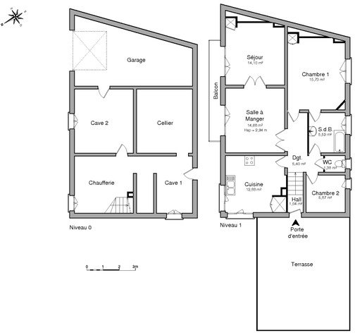 Maison a louer  - 3 pièce(s) - 76.6 m2 - Surfyn