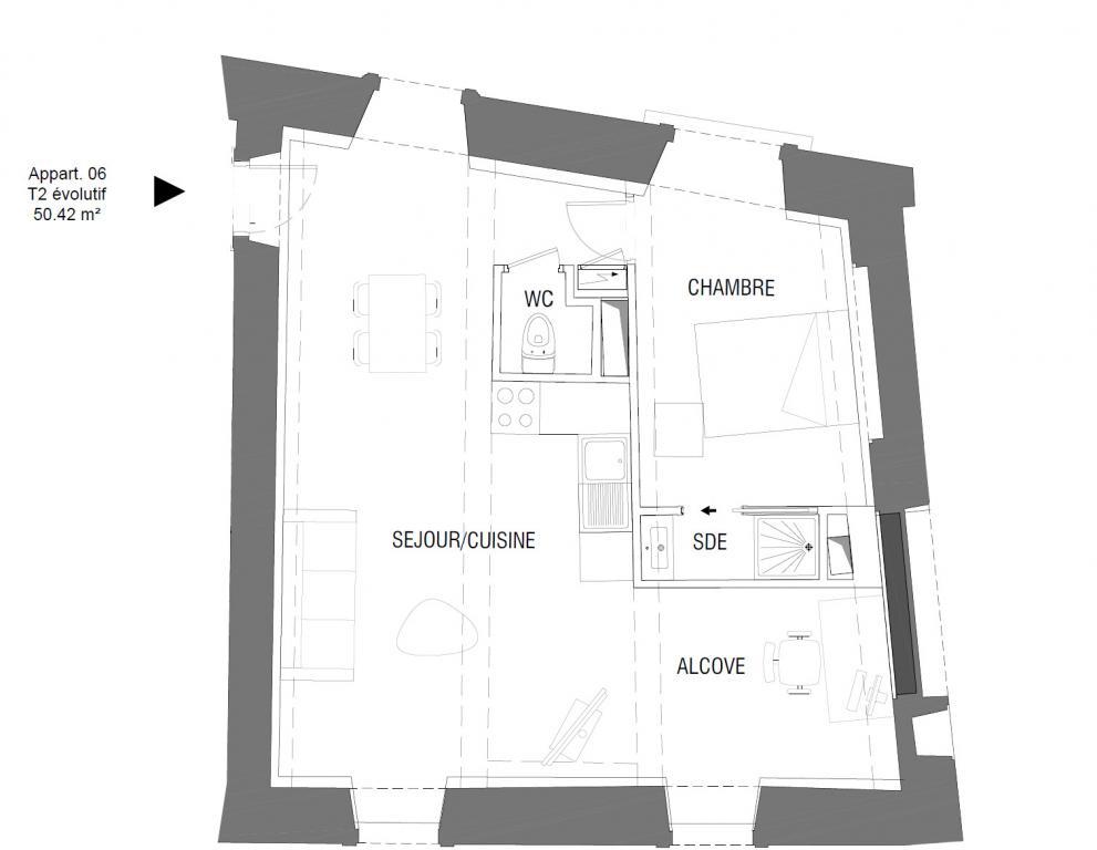 Appartement 2 pièces 50 m² Langres