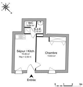 Appartement a louer argenteuil - 1 pièce(s) - 27 m2 - Surfyn