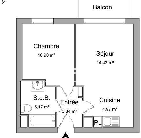 Appartement a louer franconville - 2 pièce(s) - 38 m2 - Surfyn