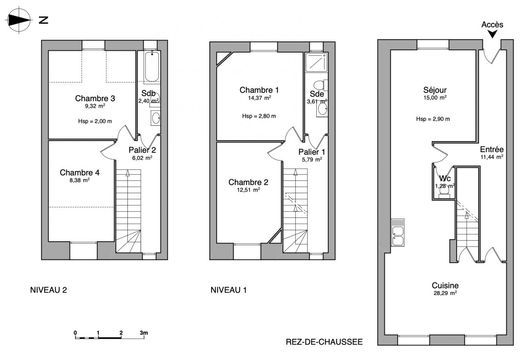 Maison a louer pontoise - 6 pièce(s) - 118 m2 - Surfyn