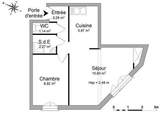 Appartement a louer goussainville - 2 pièce(s) - 37 m2 - Surfyn