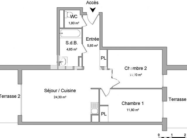 Appartement a louer persan - 3 pièce(s) - 60 m2 - Surfyn