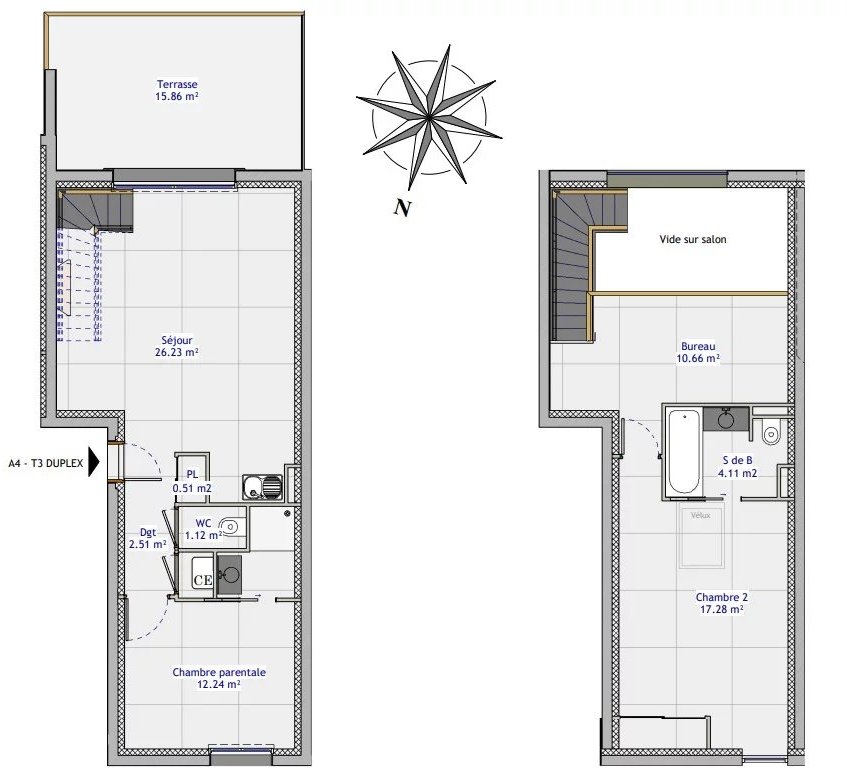 Appartement 3 pièces 81 m² Saint-Marcellin