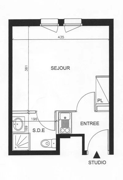 Appartement 1 pièce 23 m²
