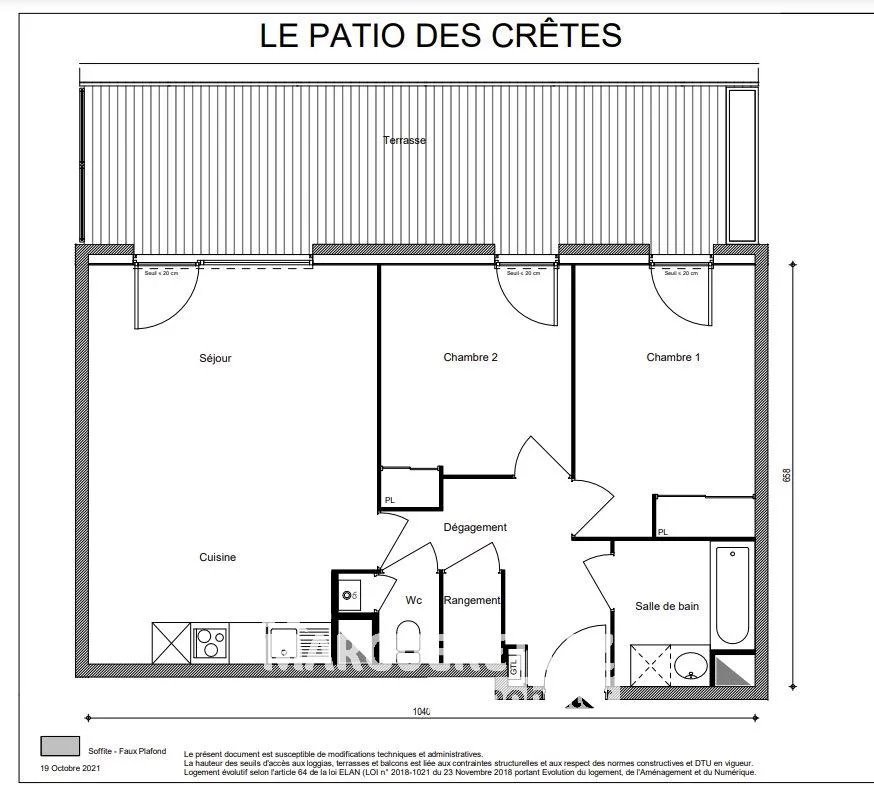 Appartement 3 pièces 67 m² Cluses
