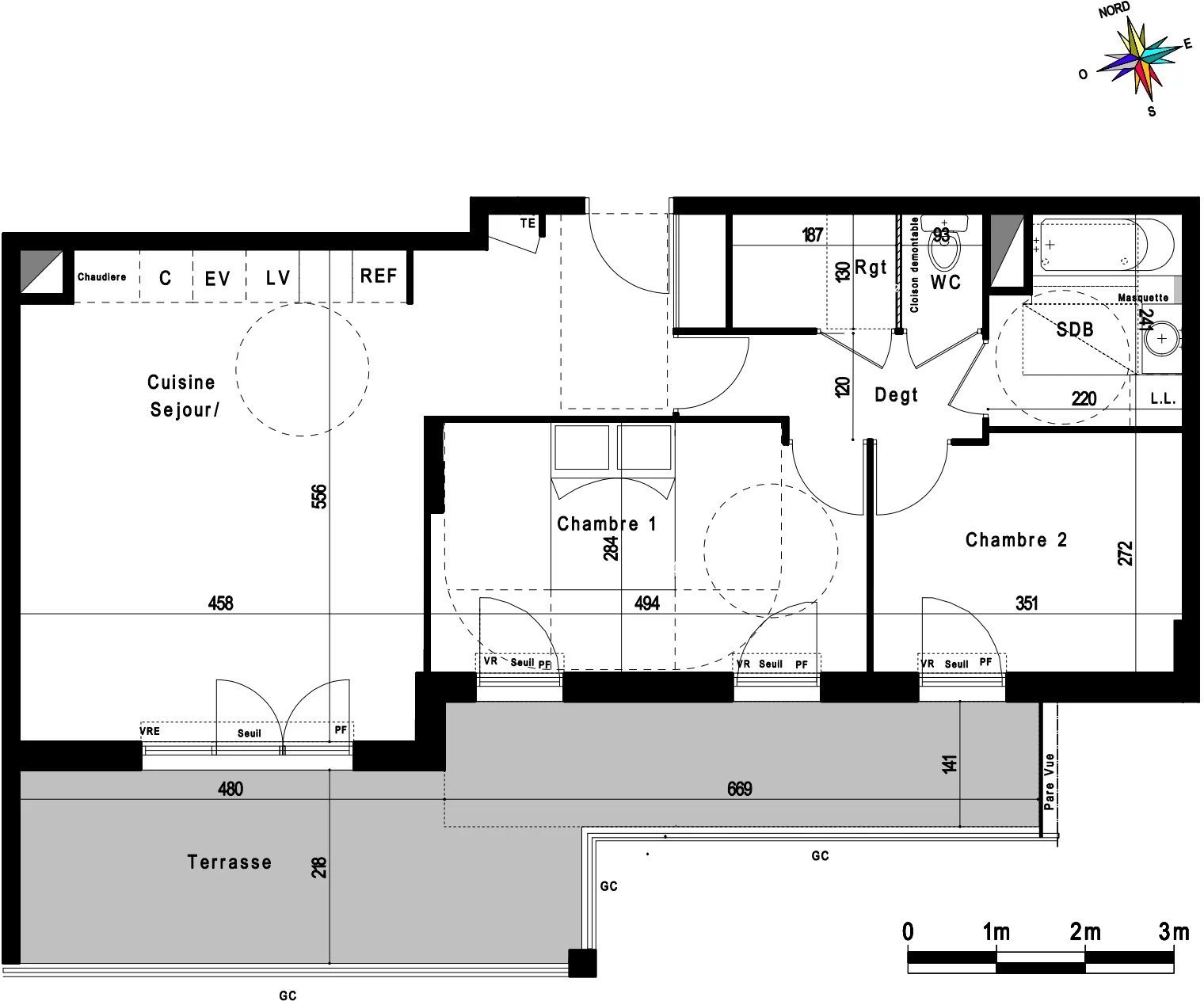 Appartement 3 pièces 67 m² Trets