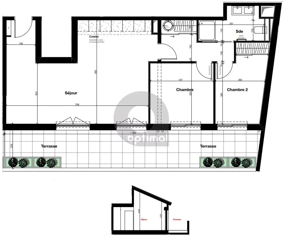 Appartement 3 pièces 73 m² Carnoles