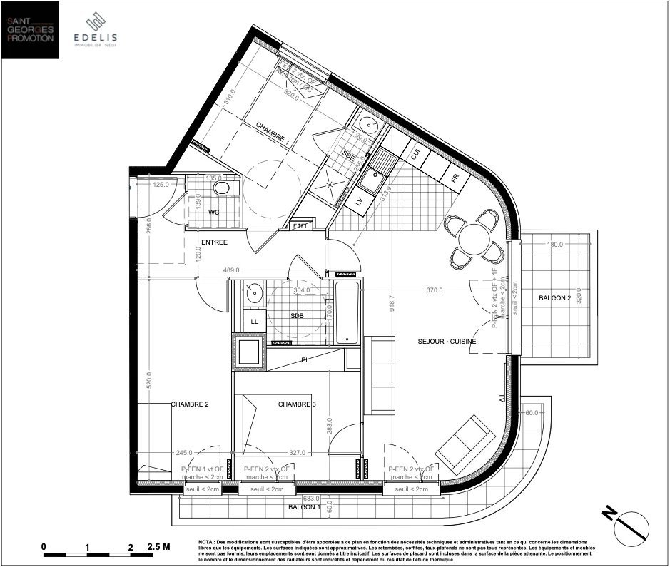 Appartement a louer colombes - 4 pièce(s) - 83.1 m2 - Surfyn