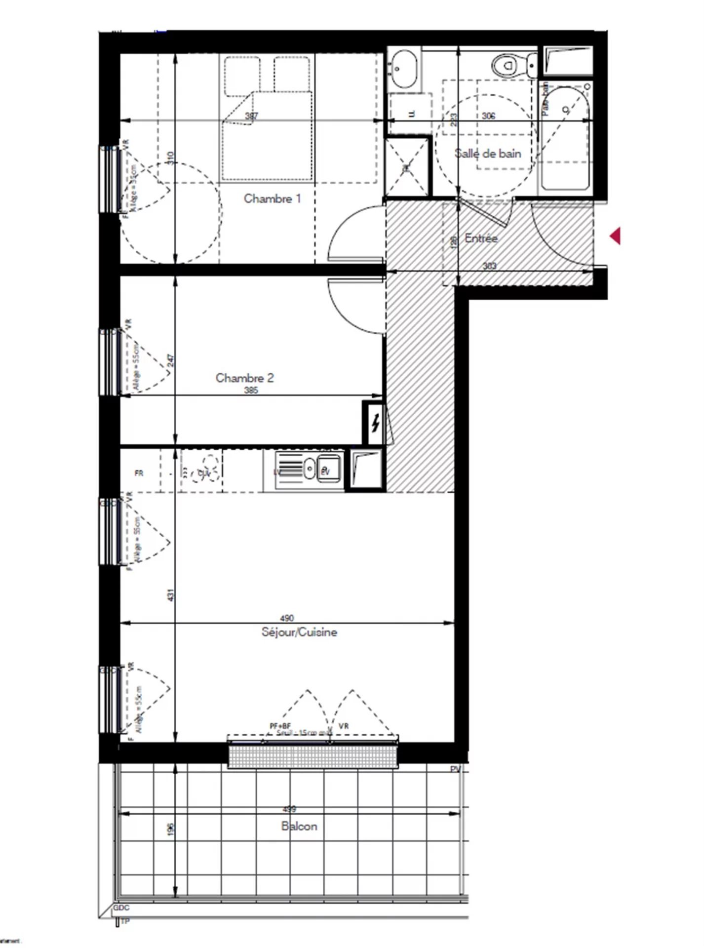 Appartement 3 pièces 55 m² Les Clayes-sous-Bois