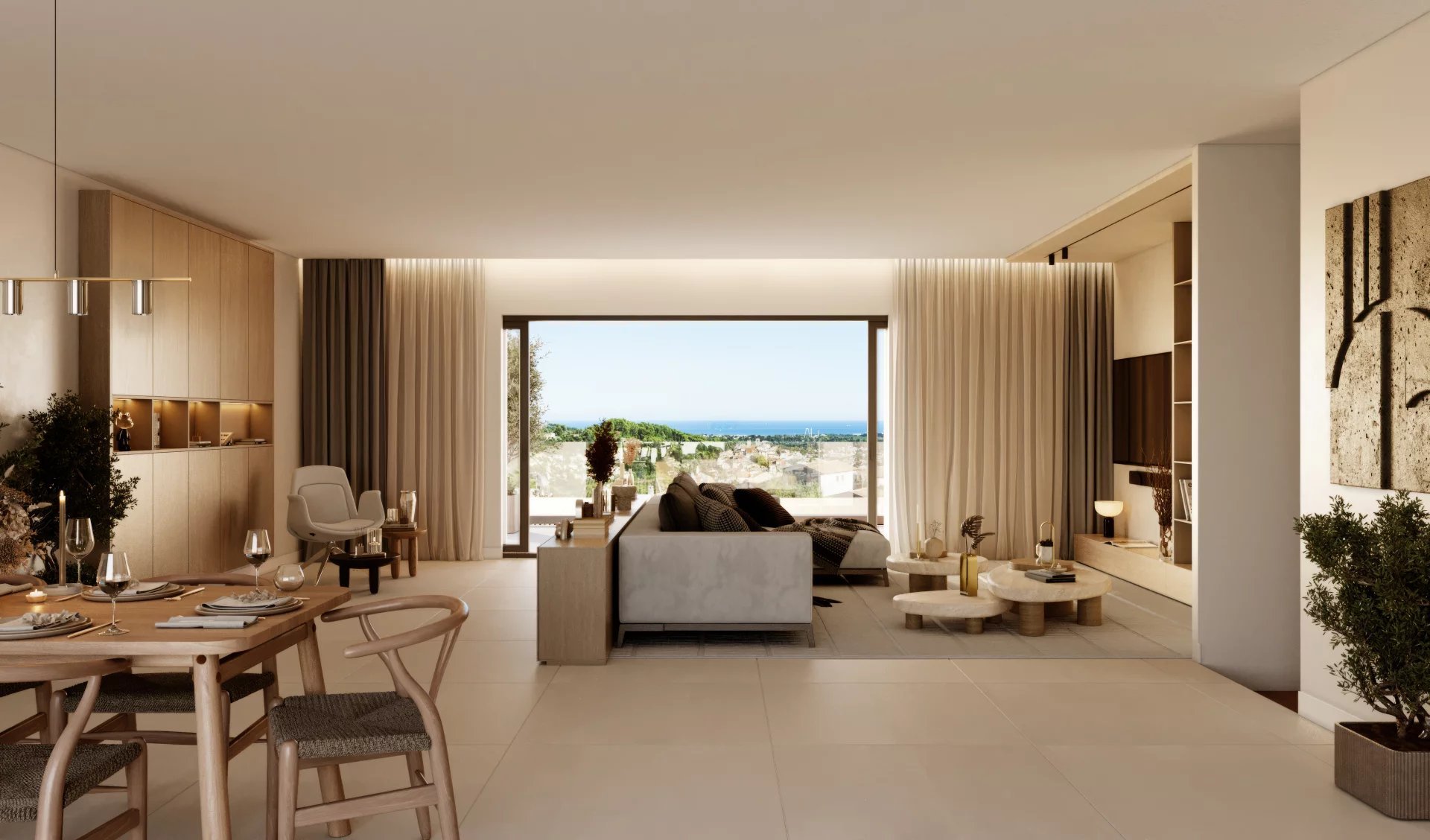 Spacieux appartements neufs de grand standing avec vue mer et piscine, Biot (4 pièces, 140 à 145 m²)
