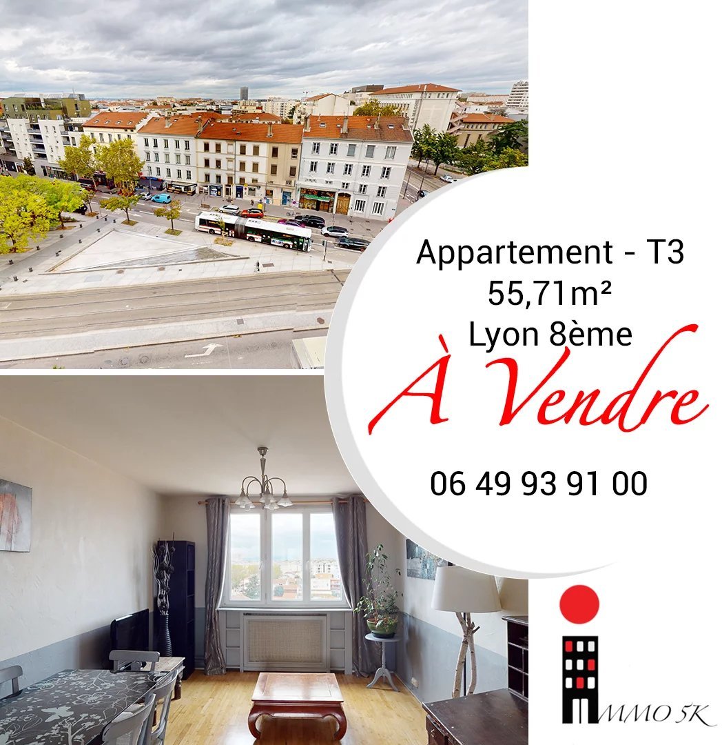 Appartement 3 pièces 56 m² Lyon 8ème