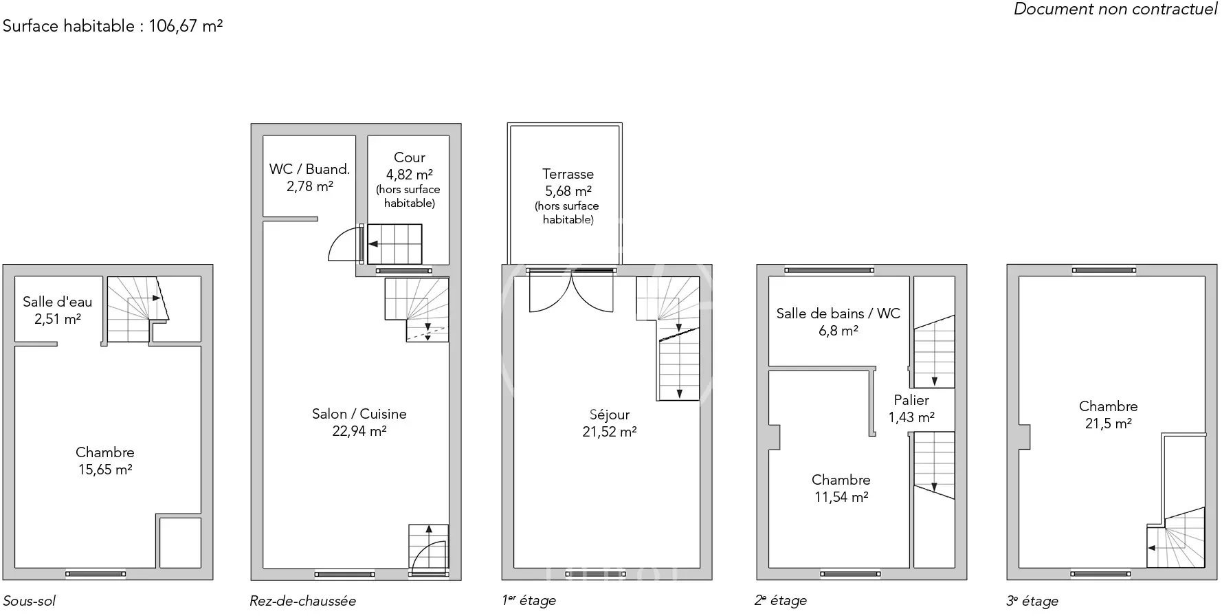 Maison a vendre  - 5 pièce(s) - 106.67 m2 - Surfyn