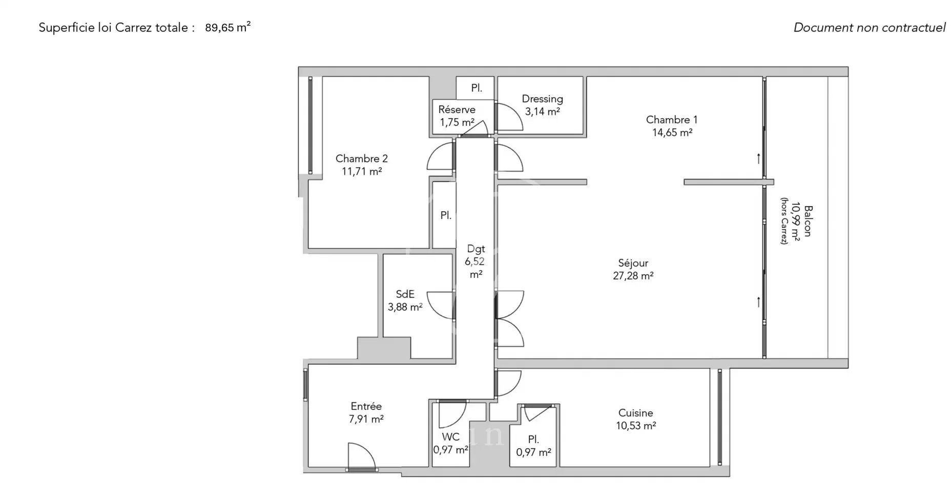 Appartement a vendre  - 4 pièce(s) - 89.65 m2 - Surfyn
