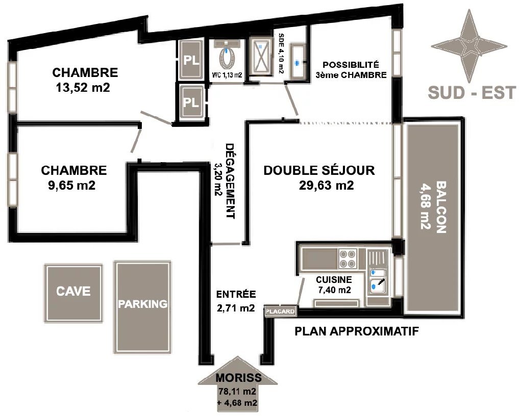 Appartement 4 pièces 78 m² Vincennes