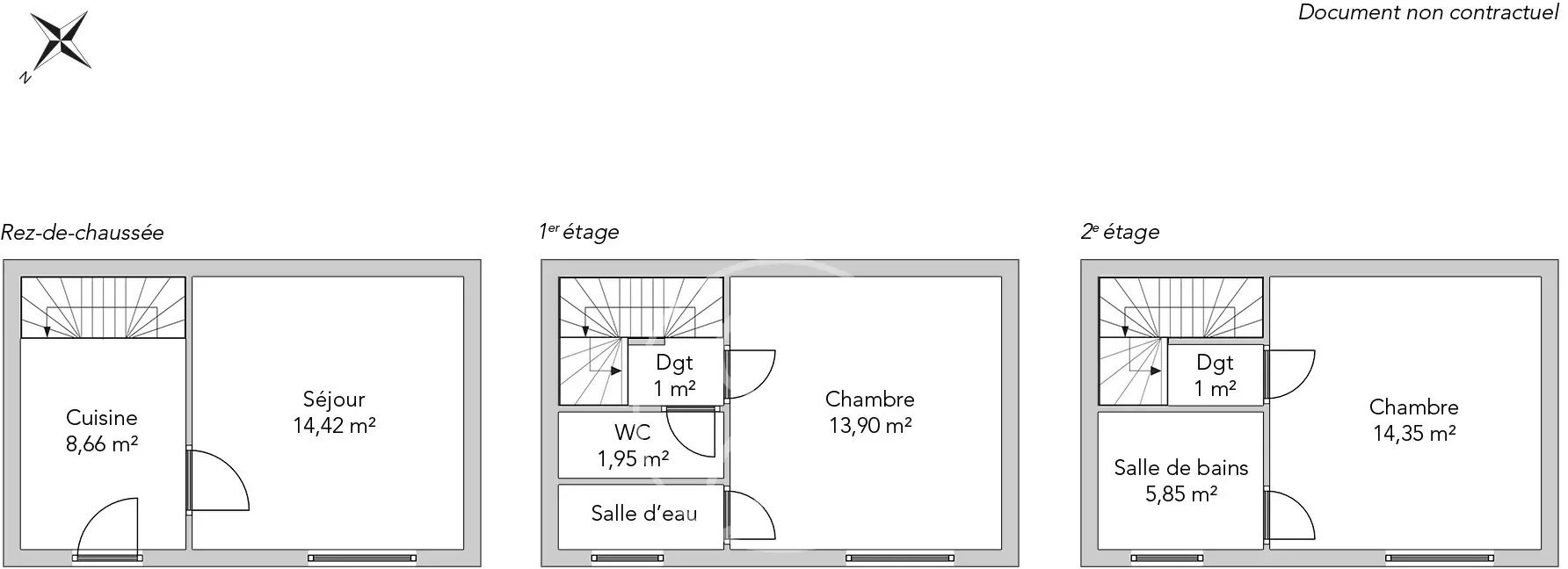 Maison a louer paris-17e-arrondissement - 3 pièce(s) - 64.93 m2 - Surfyn