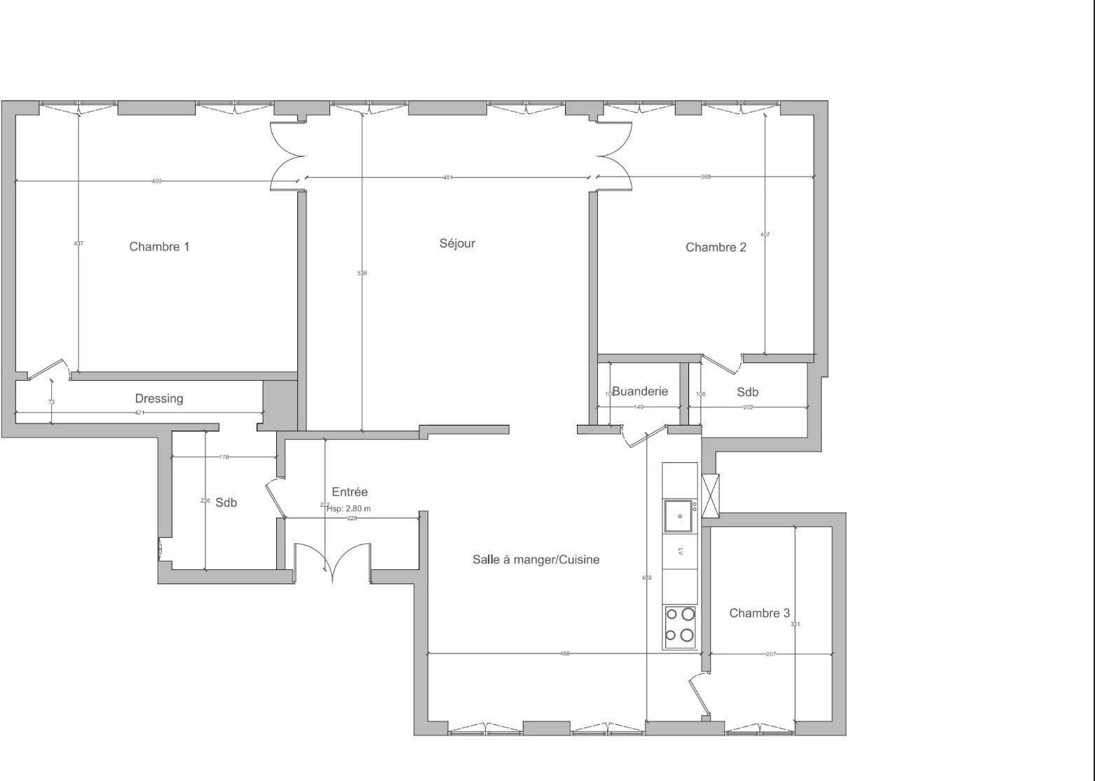 Appartement a louer paris-8e-arrondissement - 5 pièce(s) - 112 m2 - Surfyn