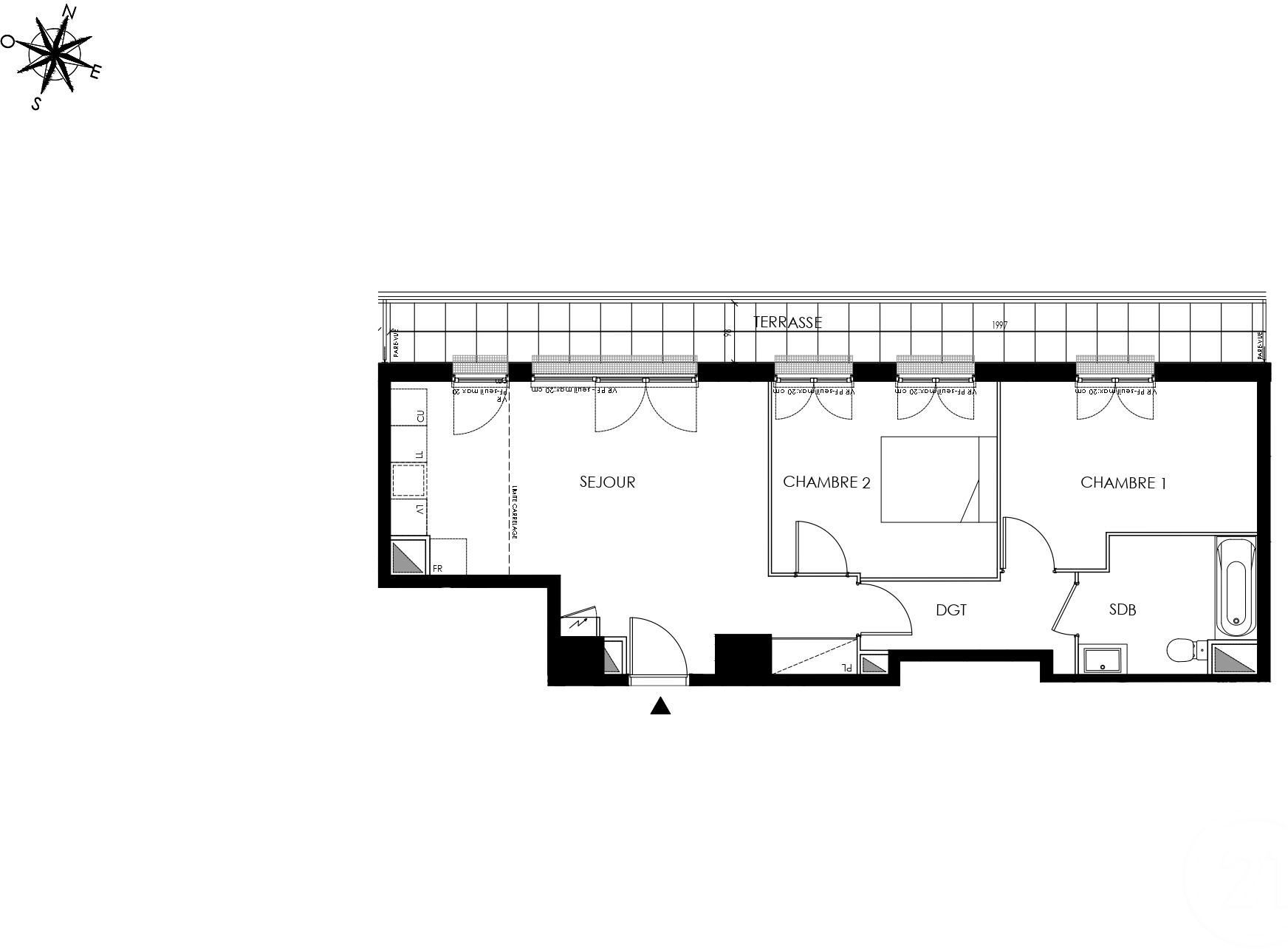 Appartement 3 pièces 59 m² Maisons-Laffitte