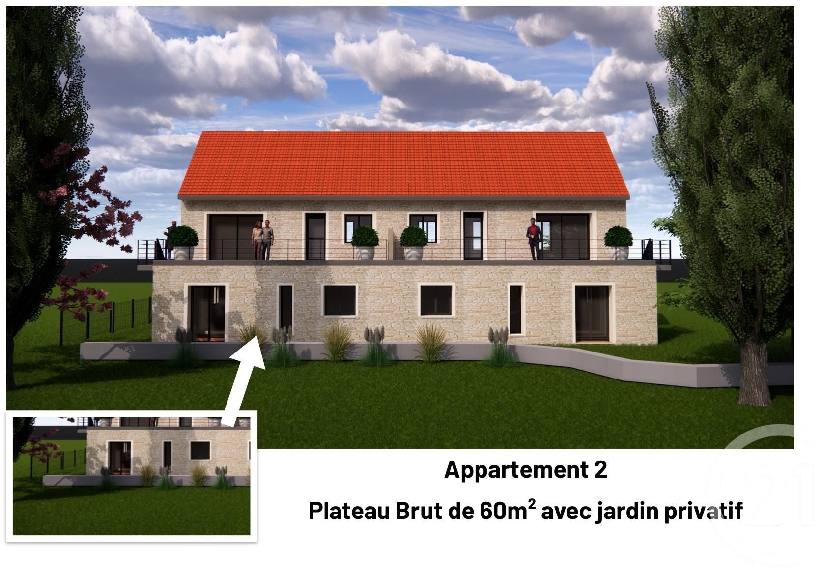 Appartement 2 pièces 60 m²