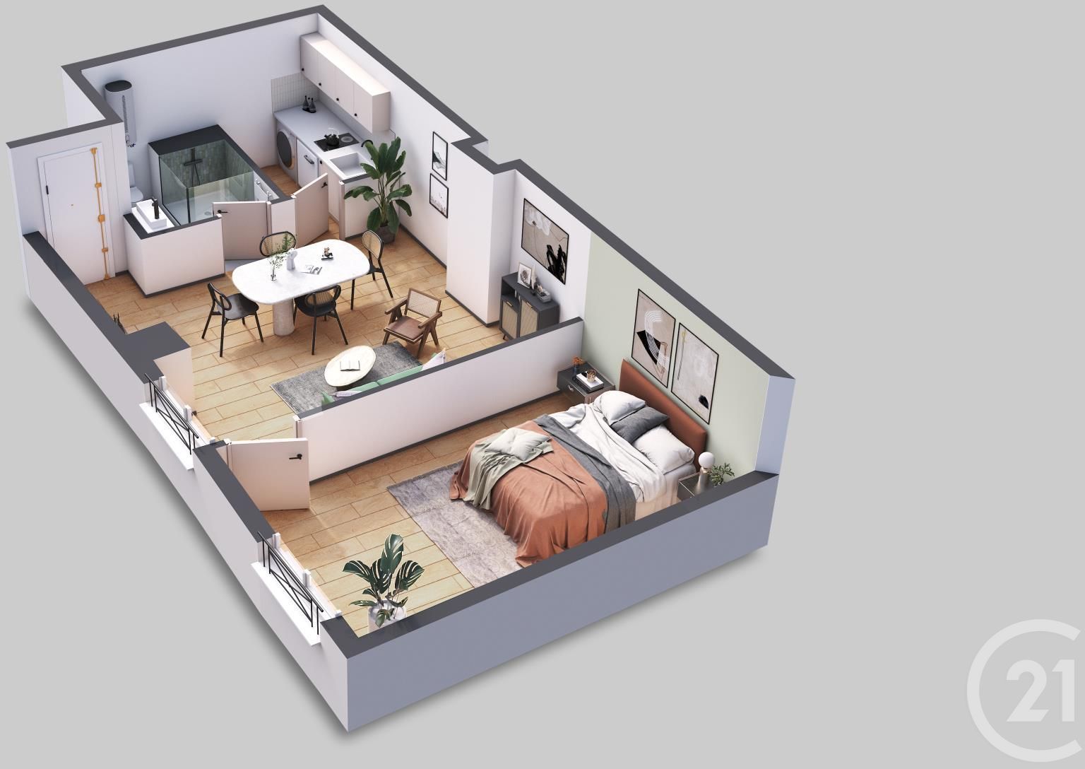 Appartement 2 pièce(s) 28.82 m²à vendre Paris-11e-arrondissement