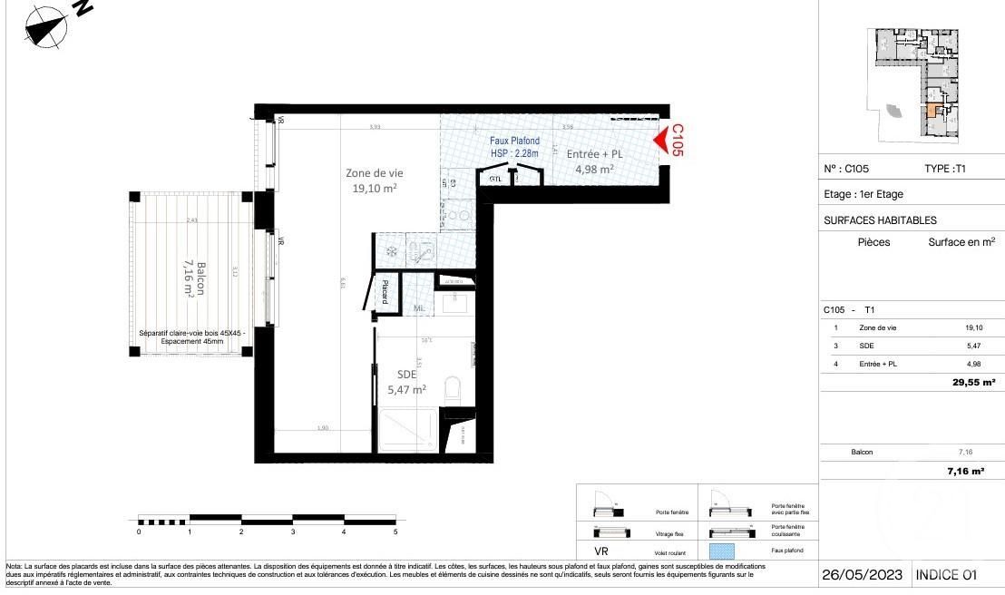 Appartement 1 pièce 30 m² Olivet