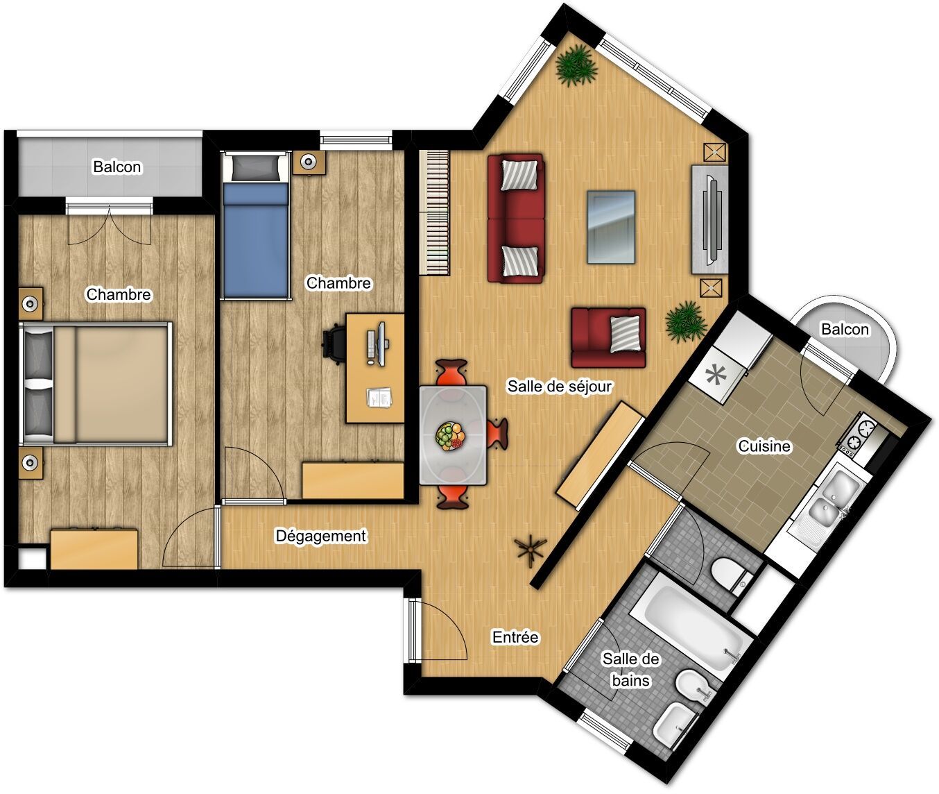 Appartement 3 pièces 67 m² Le Plessis-Robinson