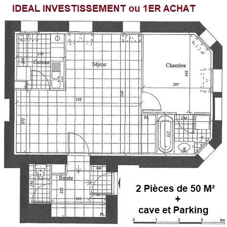 Appartement 2 pièces 50 m²