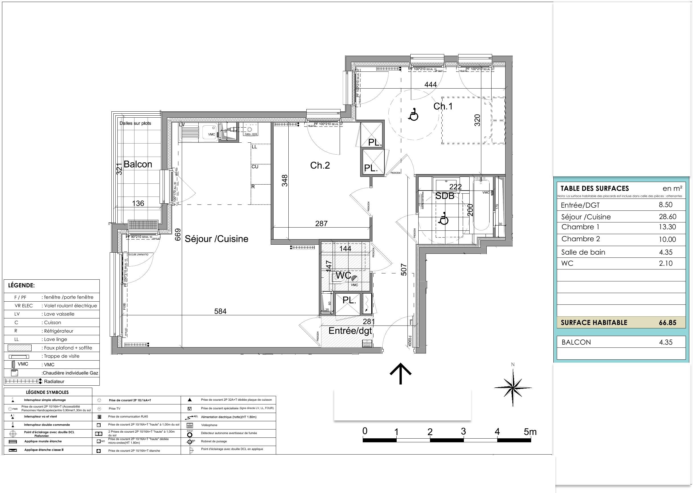 Appartement a louer ville-d'avray - 3 pièce(s) - 67 m2 - Surfyn