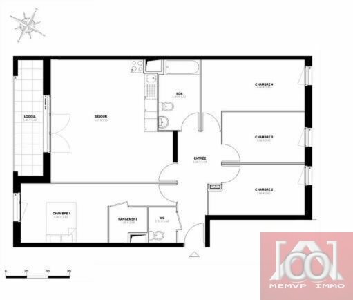Appartement a vendre bezons - 5 pièce(s) - 96.85 m2 - Surfyn