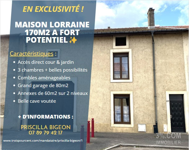 Maison 5 pièces 170 m² Vandières