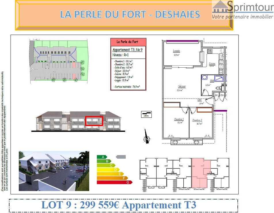 Appartement 3 pièces 77 m² Deshaies