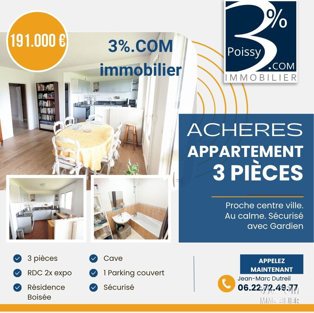 Appartement 3 pièces 68 m² Achères