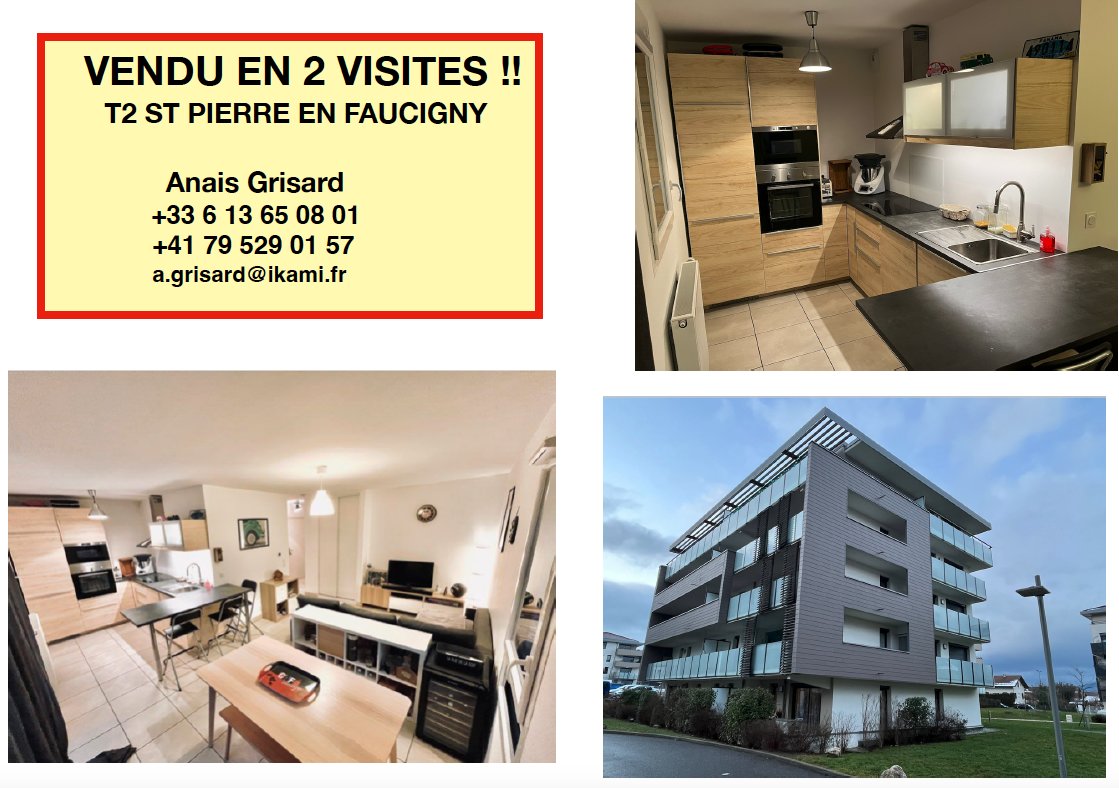 Appartement 2 pièces 45 m² Saint-Pierre-en-Faucigny